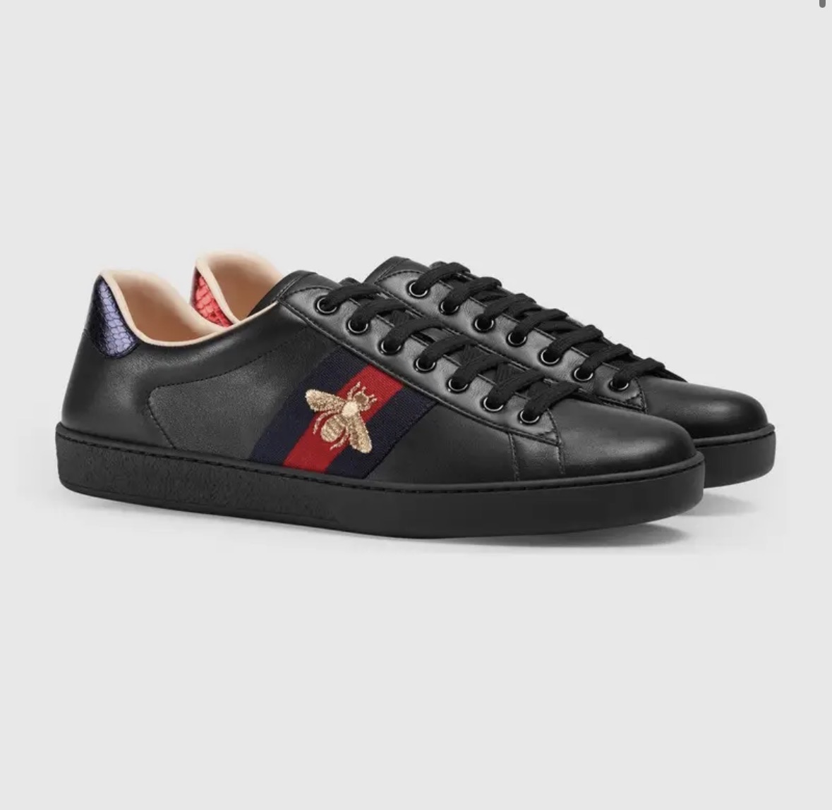 GG Ace Low-top Black Sneaker
