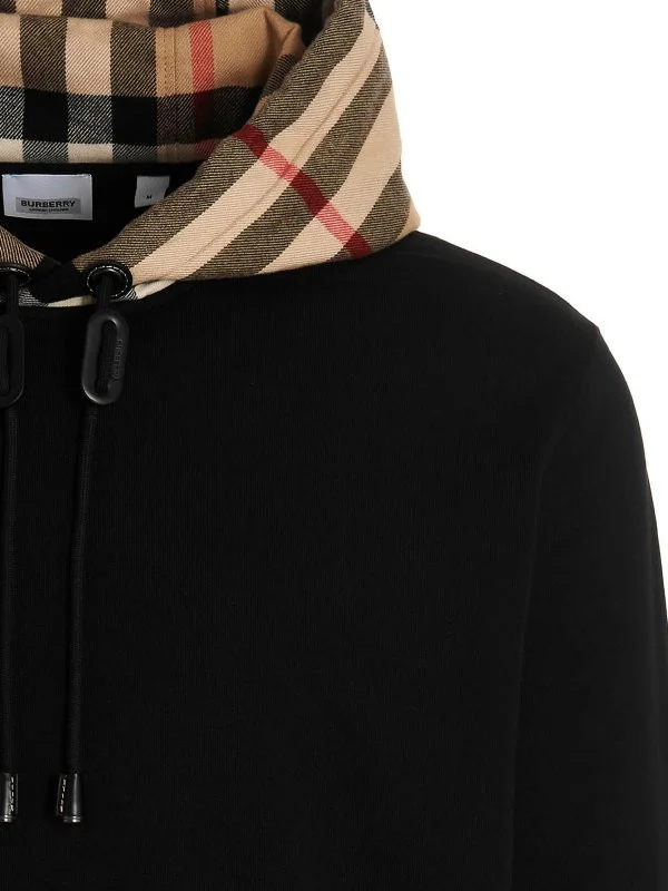 Brbrry Vintage Check Panel Hoodie
