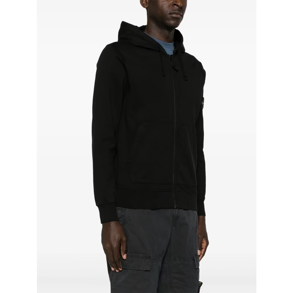 Stone Zip Hoodie Black