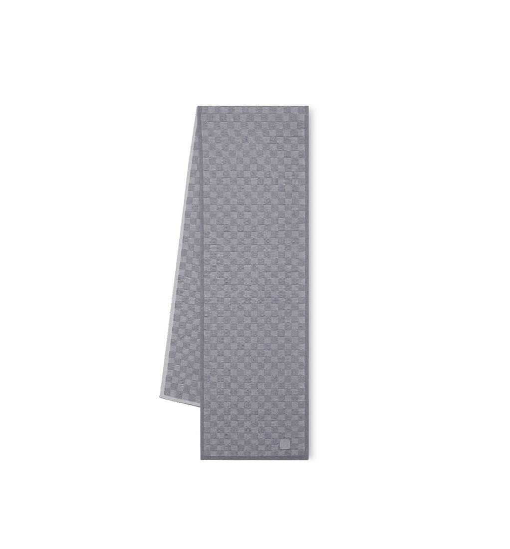 Louis Neo Petit Damier Scarf Grey