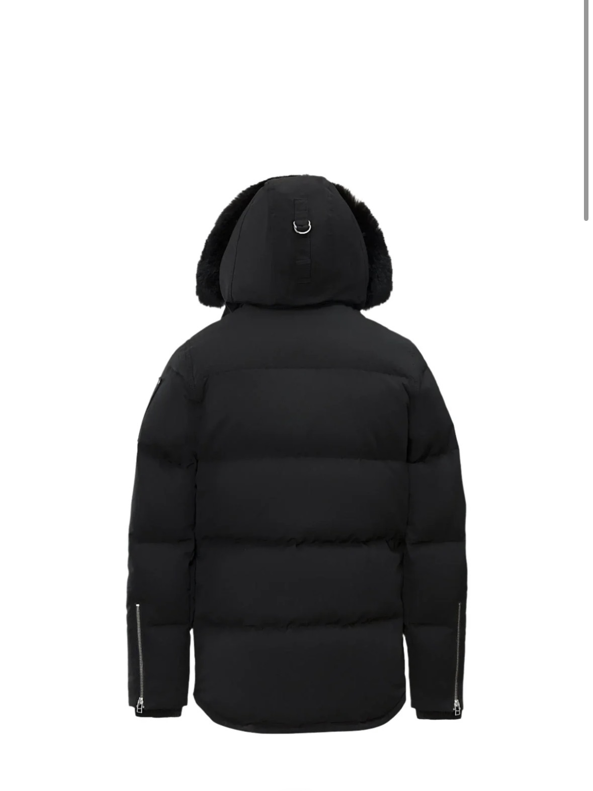 Moose Jacket Silver Patch Black Fur