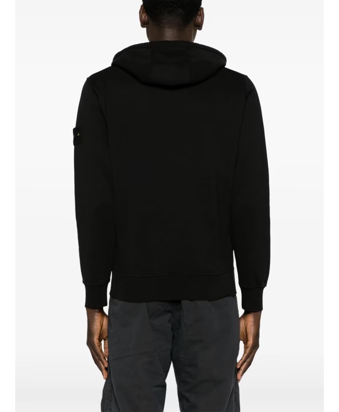Stone Zip Hoodie Black