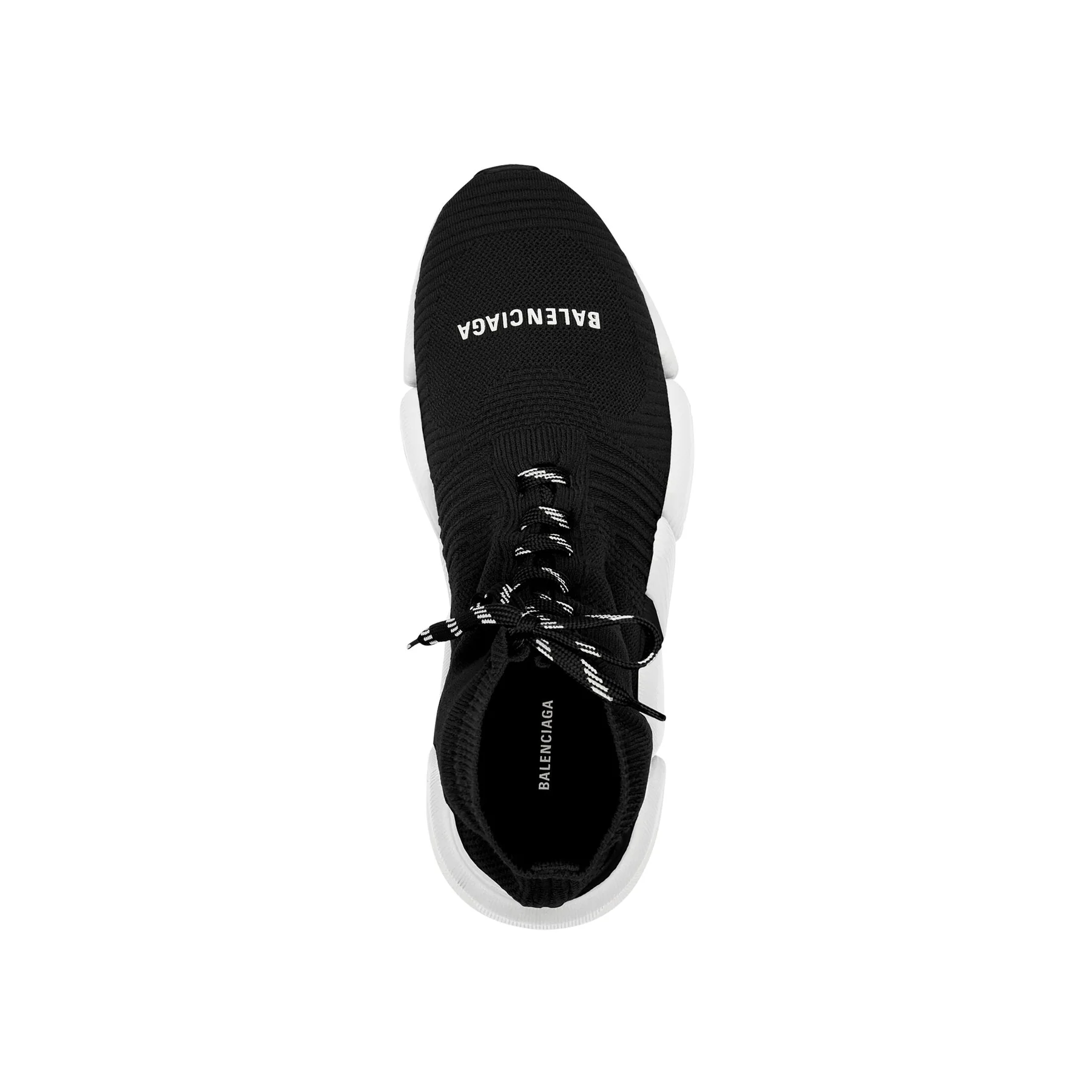 Balenciga Speed Shoes in Black and White V1