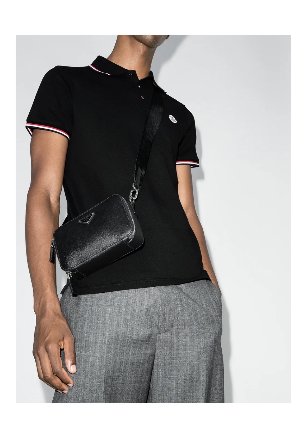 Monclr Trimmed Corton Piquet Polo Shirt