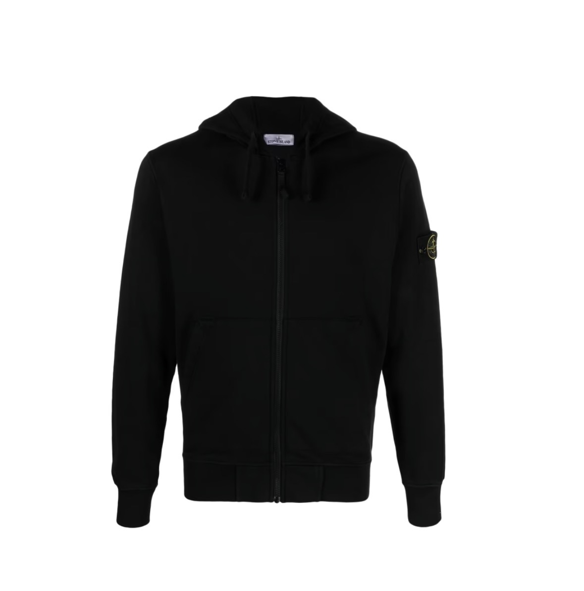 Stone Zip Hoodie Black