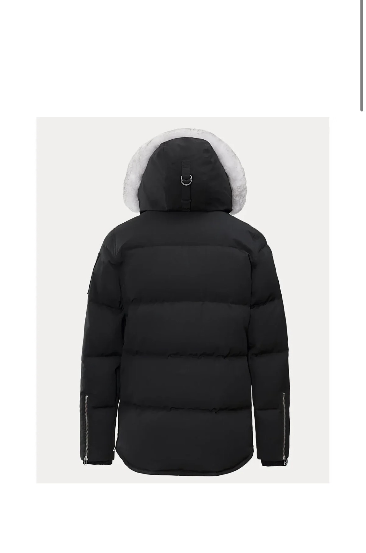 Moose Jacket Silver Patch White Fur