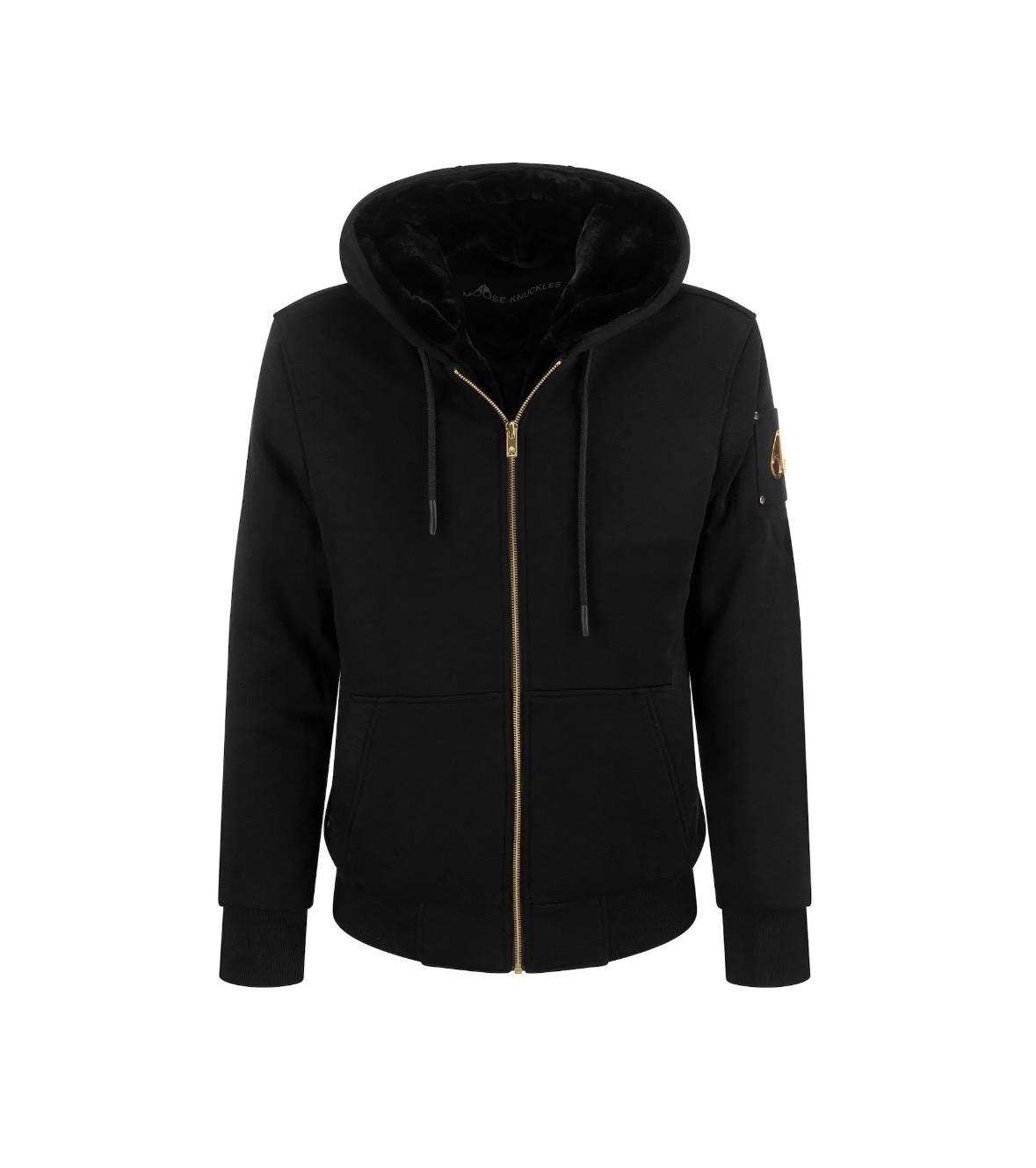 Moose Bunny Zip-Up Gold logo Hoodie