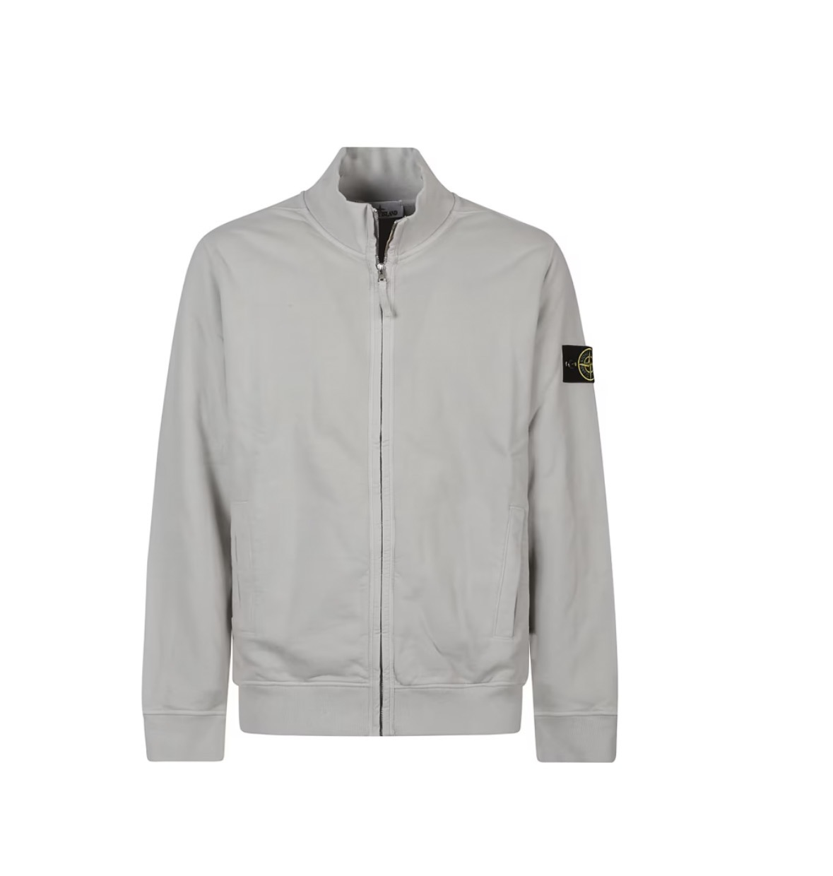 Stone Zip Up Grey Sweatshirt