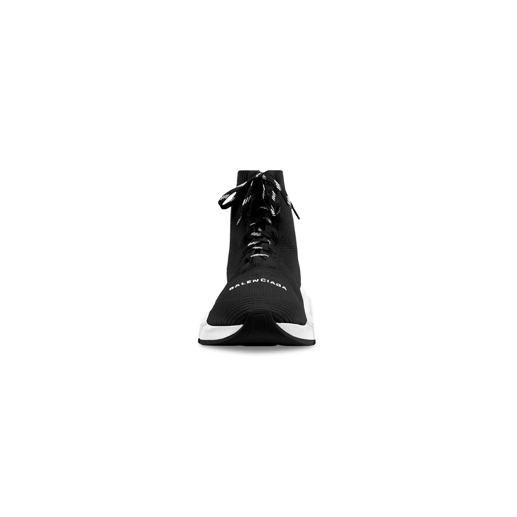 Balenciga Speed Shoes in Black and White V1