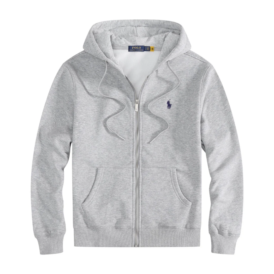 Polo Grey Zip Hoodie