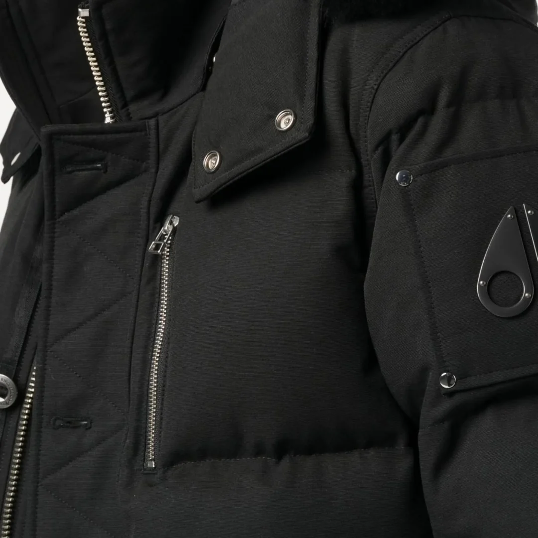 Moose Jacket Full Black Fur Men