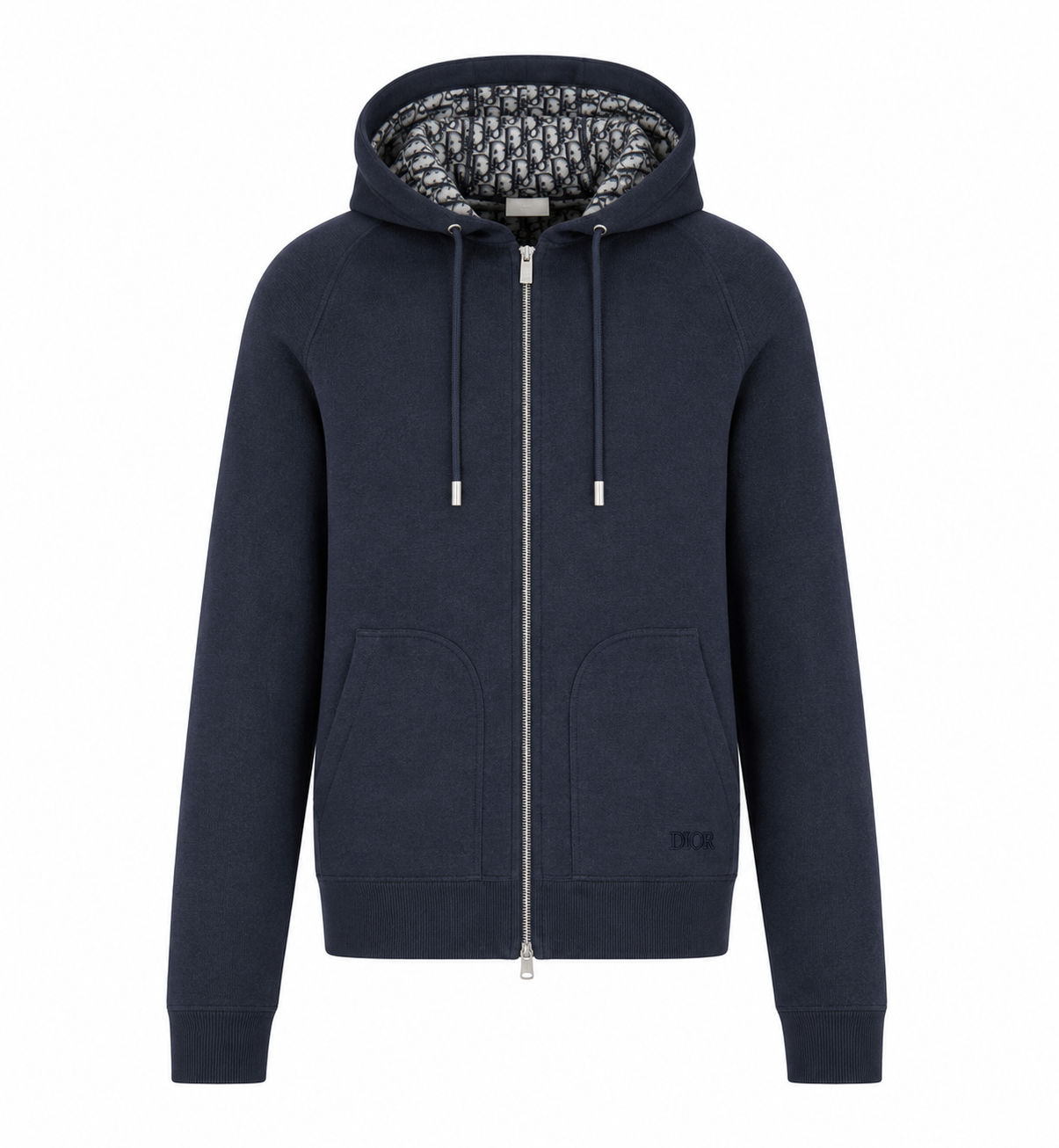 C.D Navy Blue Zip Up Hoodie