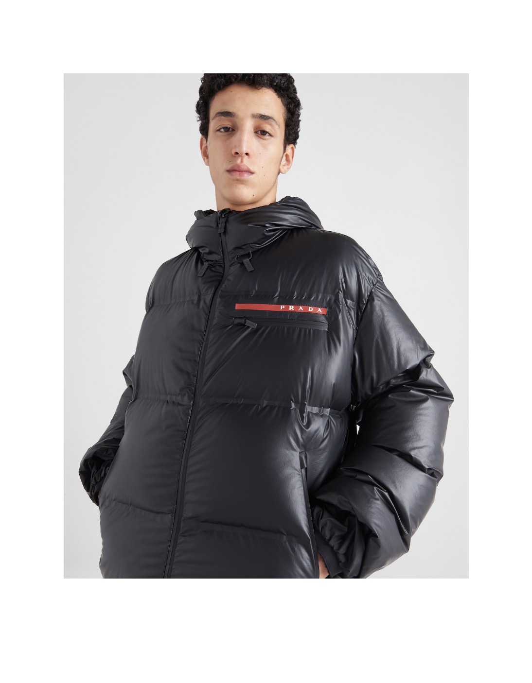 Prda Light Re-nylon Hooded Puffer Jacket