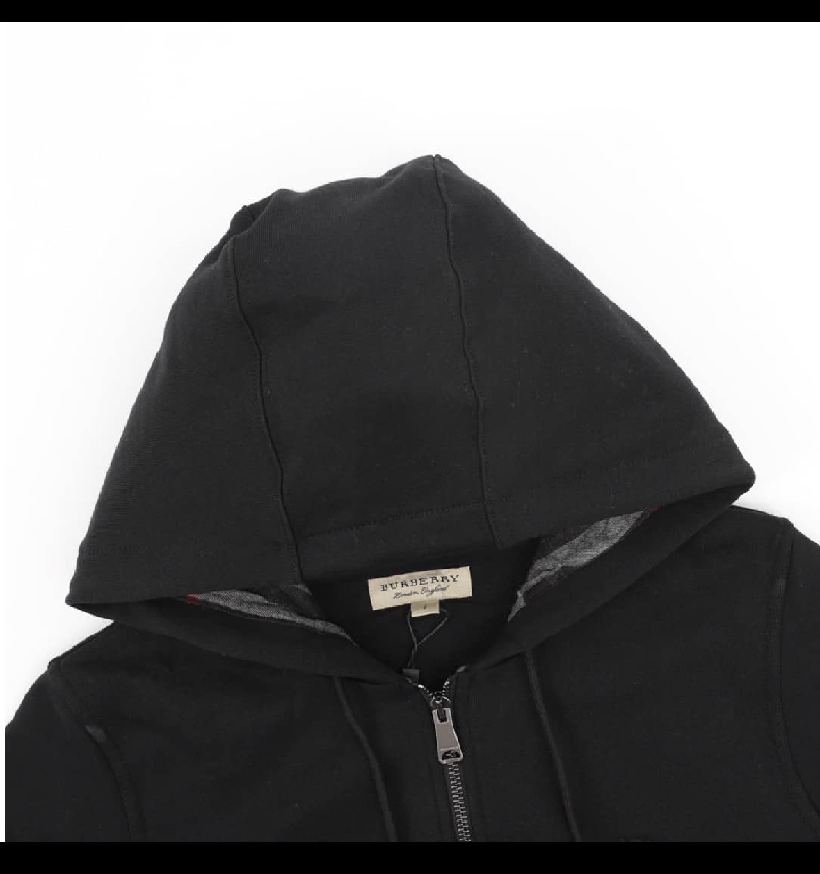 Brbrry Zip Up Hoodie Black