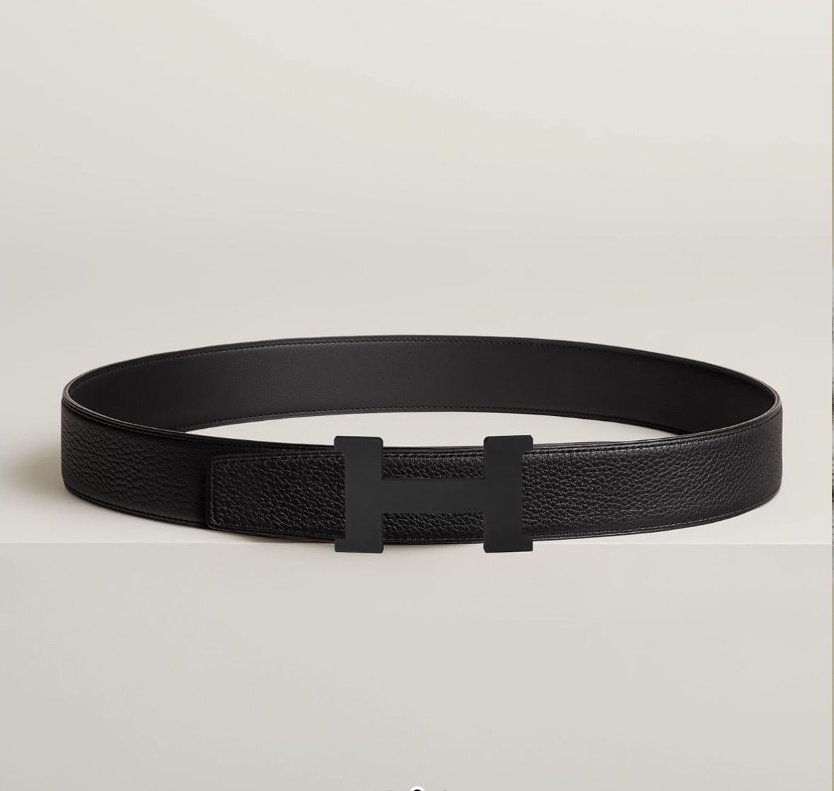 Herme belt buckle Reversible leather strap 38 mm