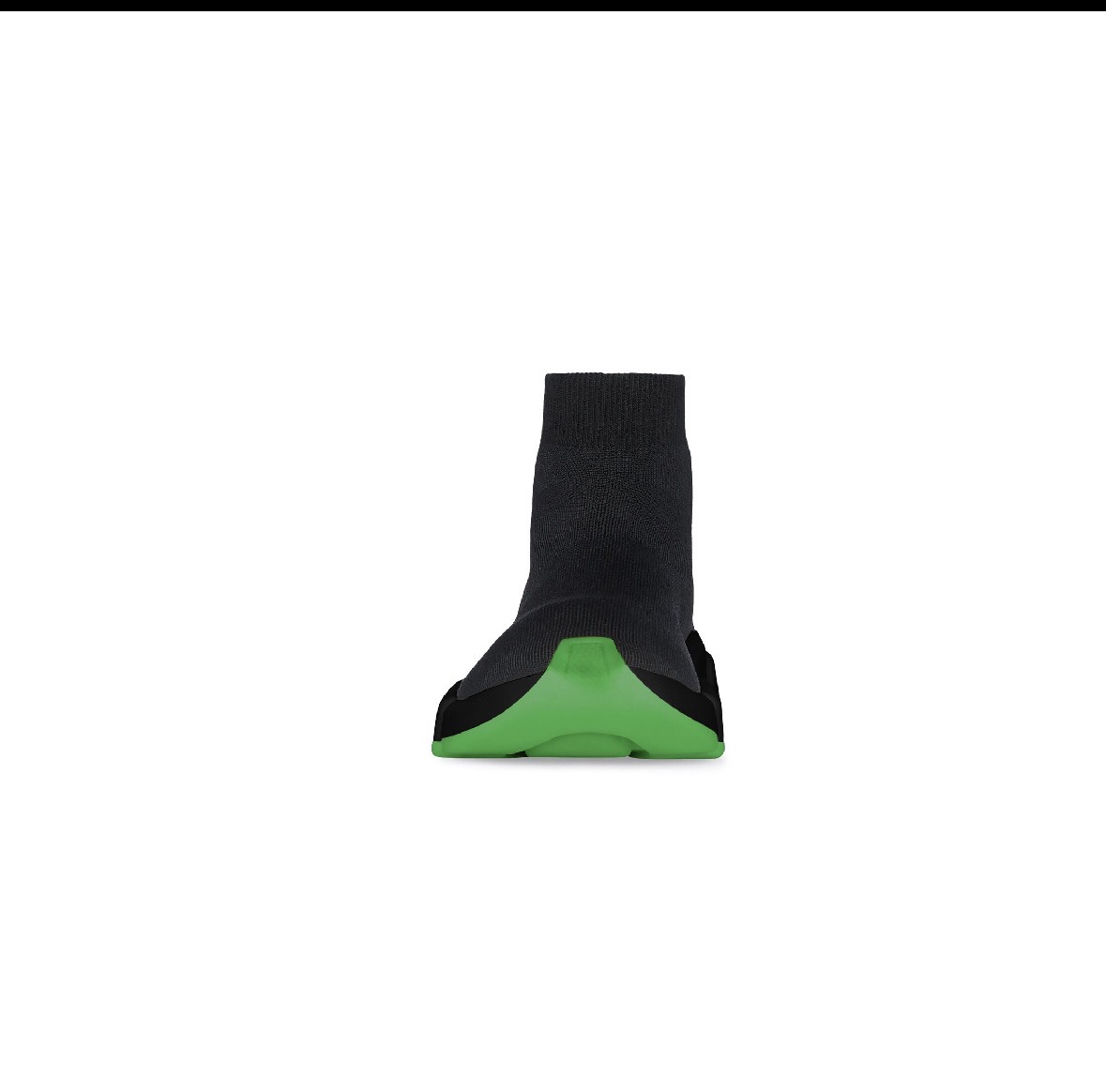 Balenciga Speed Shoes in black with green