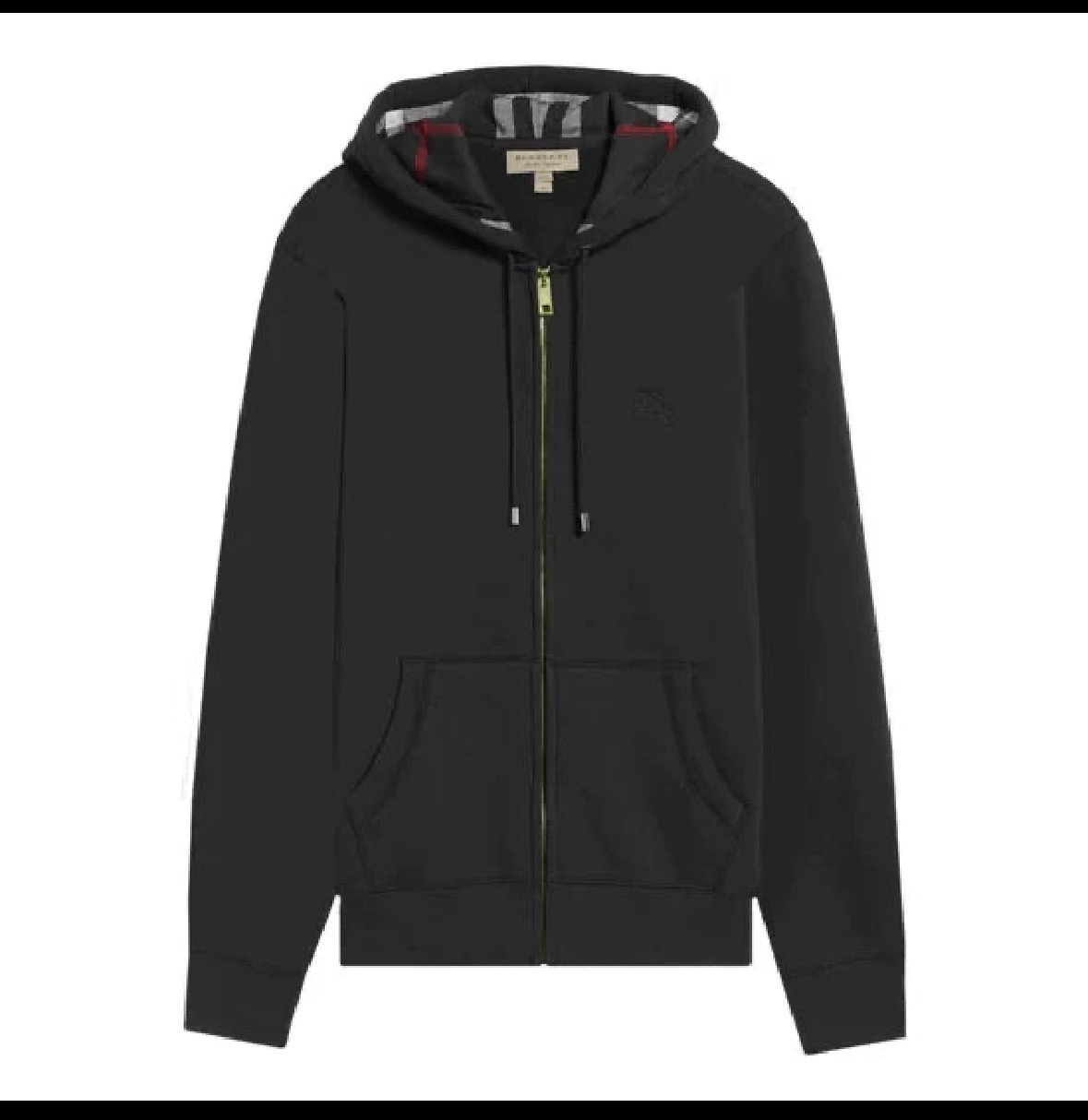 Brbrry Zip Up Hoodie Black