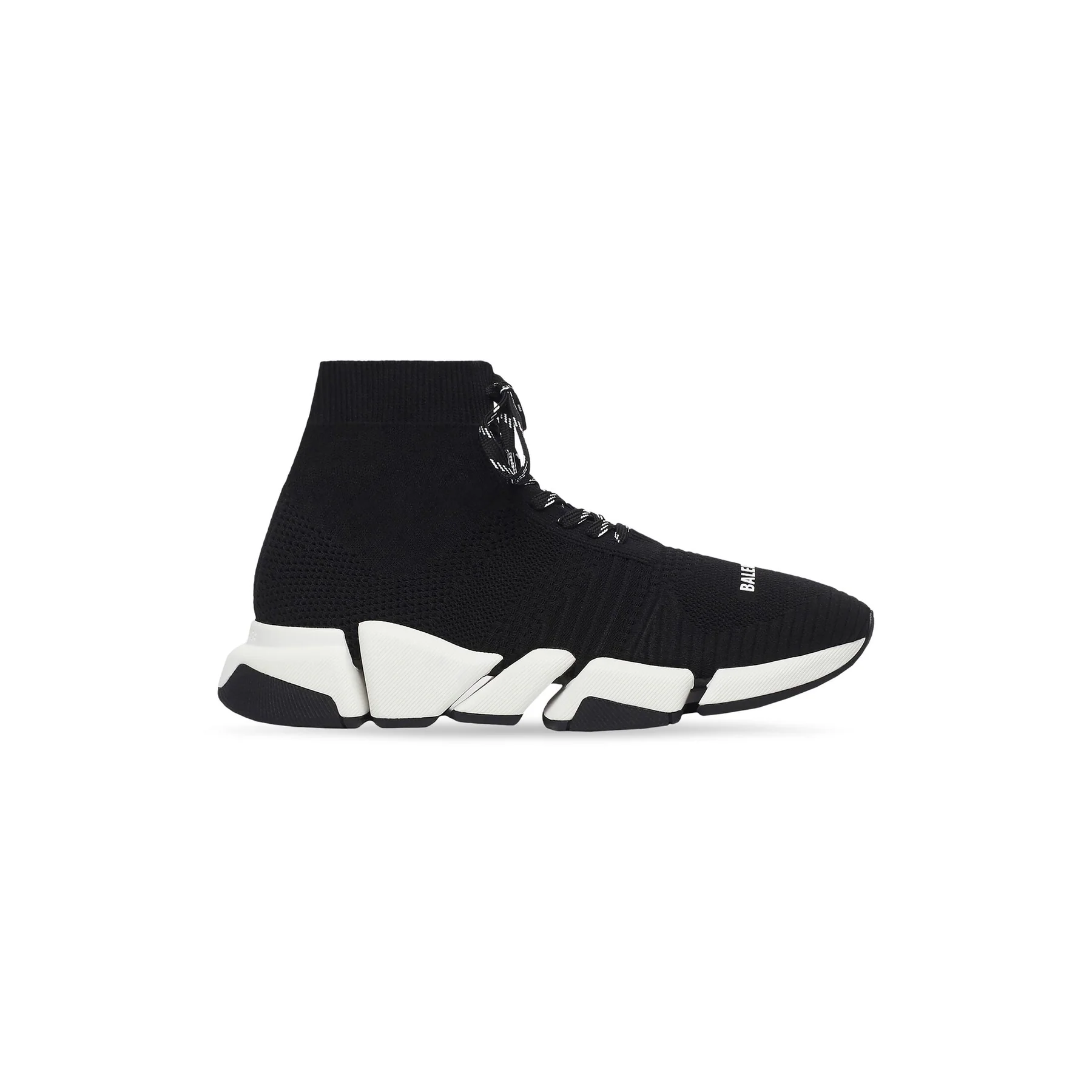 Balenciga Speed Shoes in Black and White V1