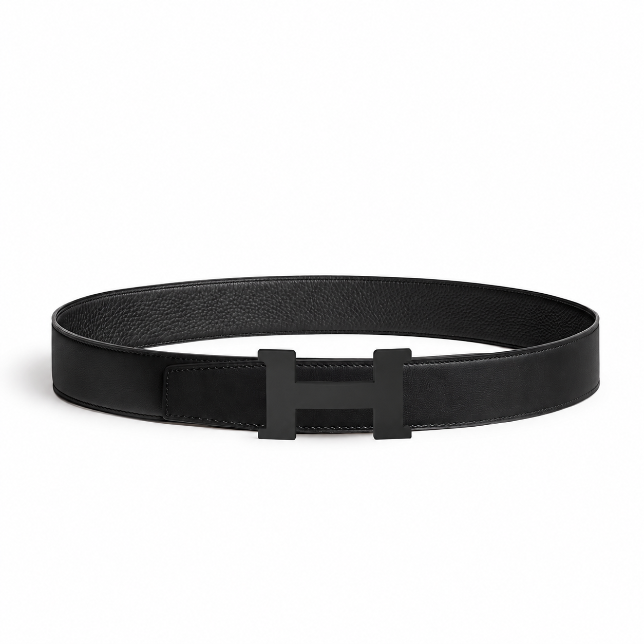 Herme belt buckle Reversible leather strap 38 mm