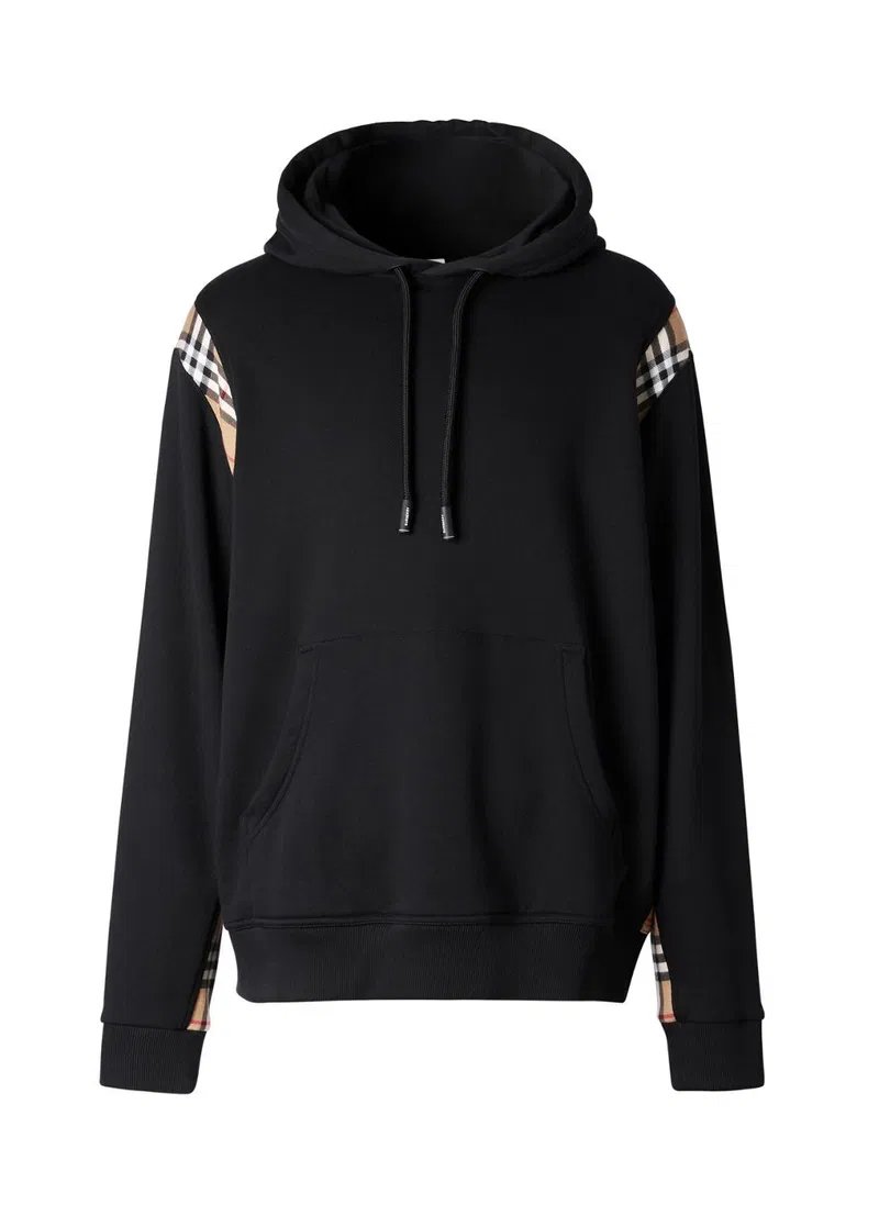 Brbrry Vintage Check Panel Hoodie