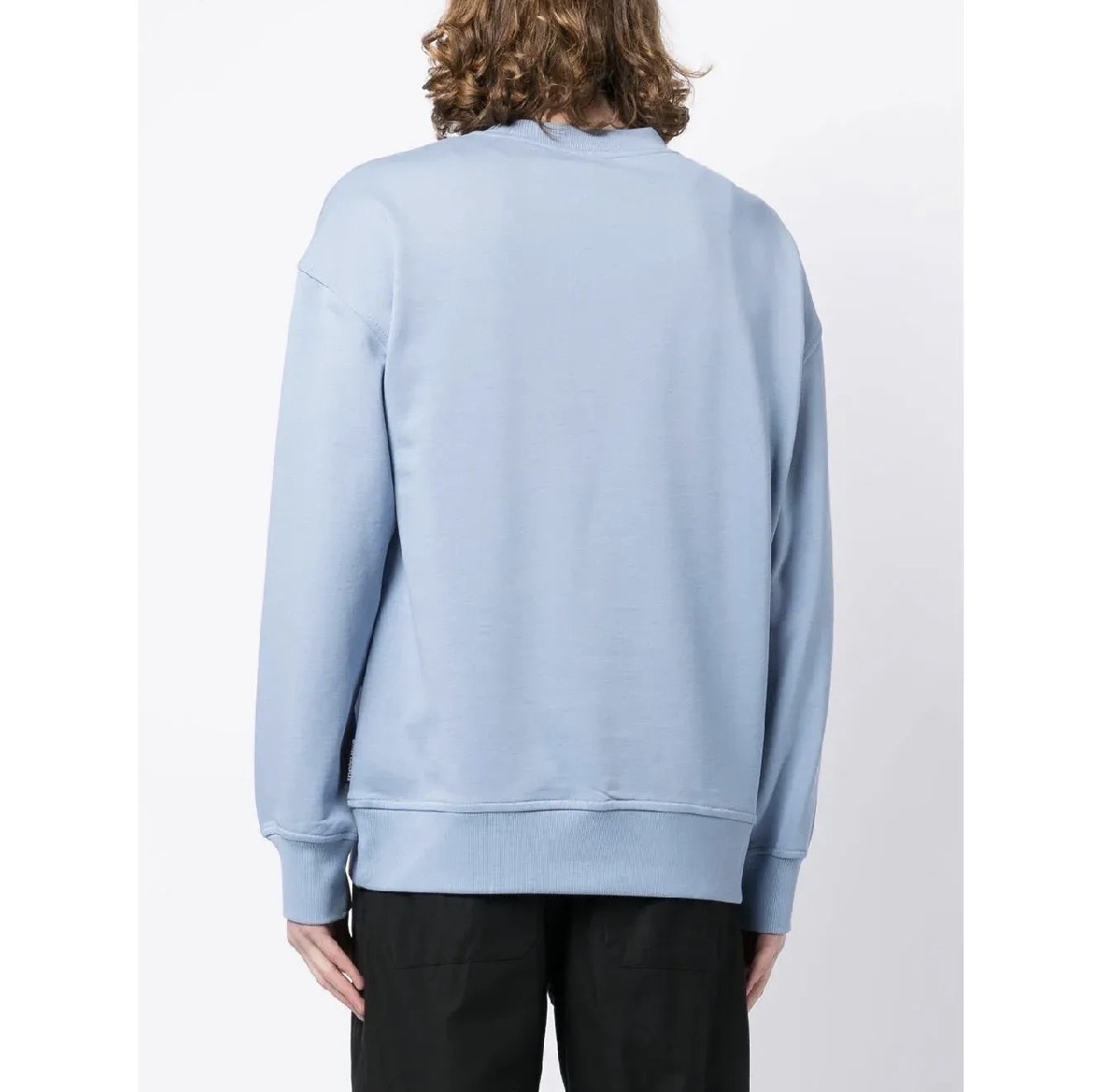 Moose Chest logo-patch detail blue sweatshirt