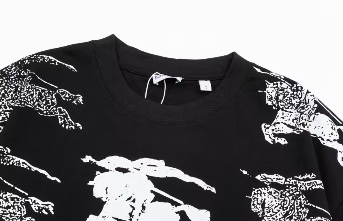 Brbrry T shirt printed in Black