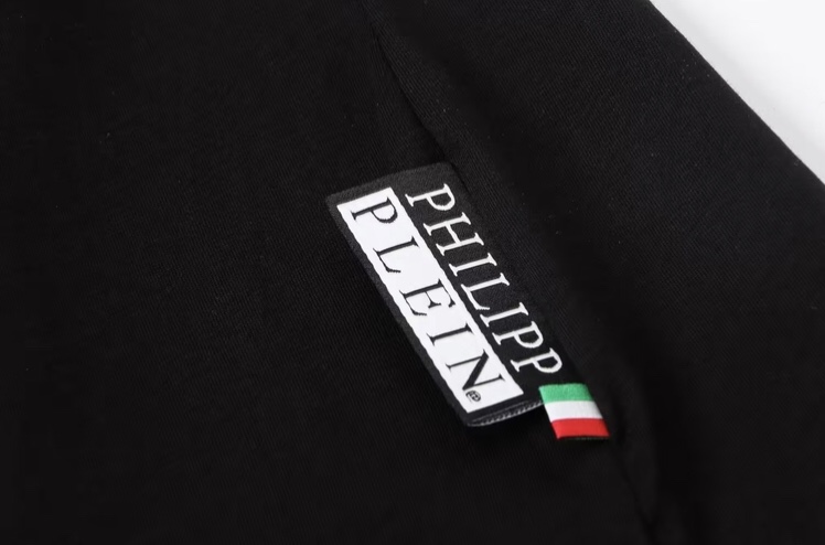 Plein t-shirt in Black
